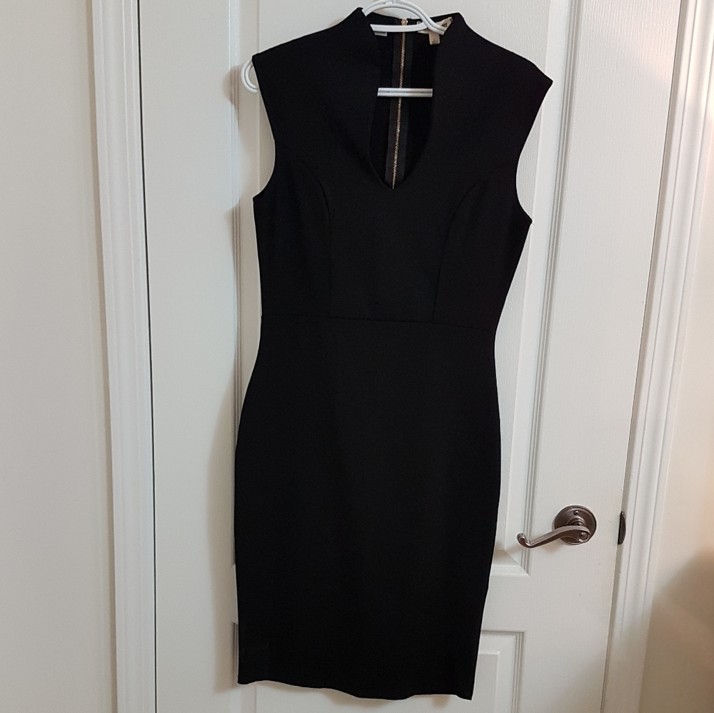 Black Cocktail Fitted Dress
